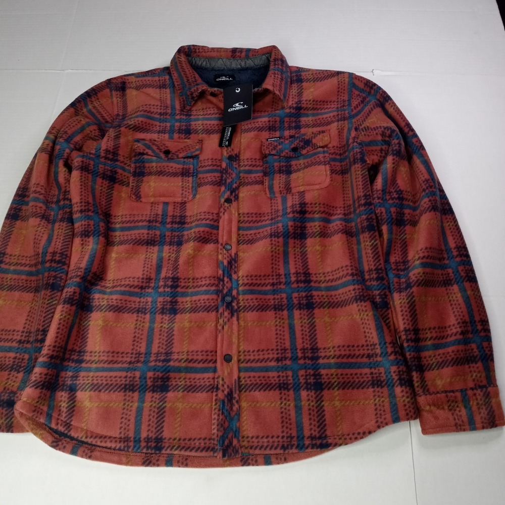 NEW O'NEILL Spruce Super Fleece Sherpa Lined Shirt Jacket Men's‎ Size M Shacket